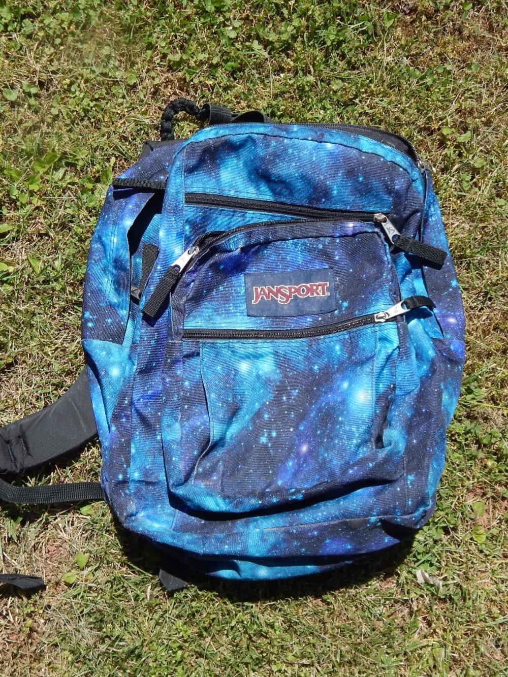 Jansport Backpack Galaxy Superbreak Space Stars Celestial Blue Purple Pink